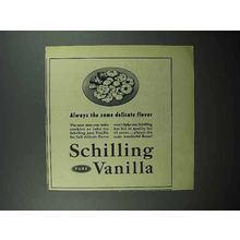 1947 Schilling Vanilla Ad - Delicate Flavor