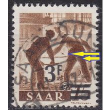 GERMANY Saar [1947] MiNr 0230 II PF II ( O/used ) [01] Plattenfehler