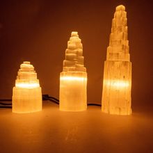 Selenite Lamp | Choose a size | Morocco[ ]