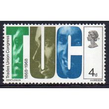 GB 1968 British Anniversaries - Centenary of Trade Union Congress 4d MNH