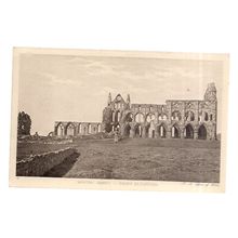 WHITBY ABBEY SOUTH ELEVATION unused postcard early half of 20th c.... H M O W /
