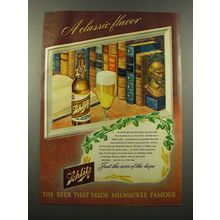 1947 Schlitz Beer Ad - A Classic Flavor