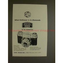 1957 Zeiss Ikon Contaflex Camera Ad - Kohinoor Diamonds