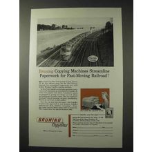 1958 Bruning Copyflex Copy Machine Ad - NYC Railroad