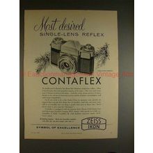 1957 Zeiss Ikon Contaflex Camera Ad - Most Desired!!