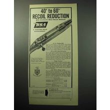 1958 BSA Rifle Ad - 40% to 60% Recoil Reduction
