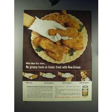 1960 Crisco Shortening Ad - No Greasy Taste in Foods