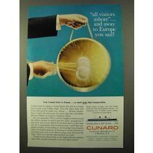 1960 Cunard Cruise Ad - All Visitors Ashore