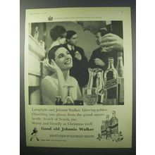 1960 Johnnie Walker Scotch Ad - Lamplight