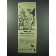1960 Johnnie Walker Scotch Ad - Good Old Johnnie