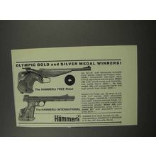 1966 Hammerli Free and International Pistols Ad