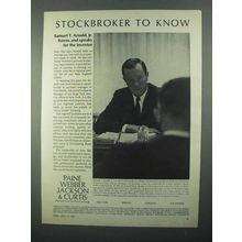 1968 Paine Webber Jackson & Curtis Ad - Samuel Arnold