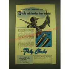 1949 Poly-Choke Chokes Ad - Pheasant or duck, woodcock or quail
