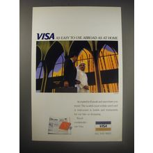 1990 Visa Credit Card Ad - Visa as easy to use abroad as at home