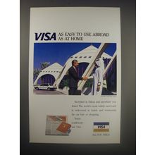 1990 Visa Credit Card Ad - Visa as easy to use abroad