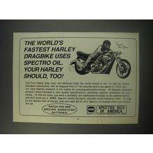 1990 Spectro Oils of America Ad - Jim McClure - The world's fastest Harley