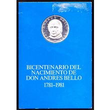 1981 Venezuela 100 Bolivares Silver Proof Coin 200th Anniversary Bello