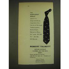 1974 Robert Talbott Nantucket Whale Tie Advertisement