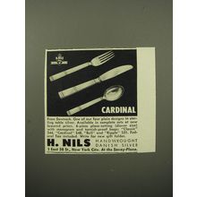 1950 H. Nils Cardinal Silverware Advertisement