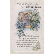 Kind Religious Thoughts From Nottingham Greetings Old Postcard
