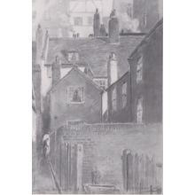 Byrons Yard Narrow Marsh Nottingham Victorian Sketch Postcard
