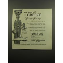 1955 Greek Line Cruise Ad - Bring legend to life
