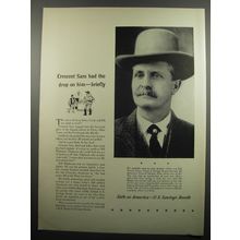 1955 U.S. Savings Bonds Ad - Bill Tilghman - Crescent Sam had the drop on Him