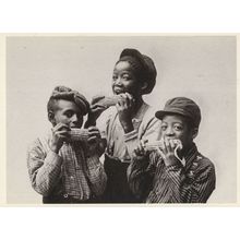 African American Old School Children Eating Corn Photo Postcard