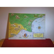 MAP, ROMNEY MARSH, KENT unused postcard by J. Salmon =