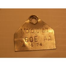 VINTAGE 70'S FORD MOTORCRAFT CARBURETOR TAG OEM D60E AA A 5G 24