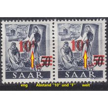 GERMANY Saar [1947] MiNr 0235 II I+II ( **/mnh ) 2er