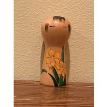 Vintage Hand Painted Unique Wooden Authentic Collectible Doll from Japan