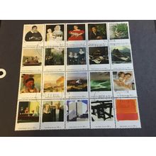 ICOLLECTZONE US 3336 American Art Complete Set Singles VF used