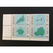 ICOLLECTZONE US Micronesia 4a plate block VF NH