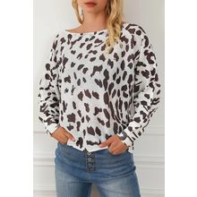 Leopard Long Sleeve Crewneck Sweater