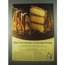 1967 Baker's Ad - Chocolate-on-Chocolate Frosting