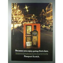 1981 Passport Scotch Ad - Going First Class