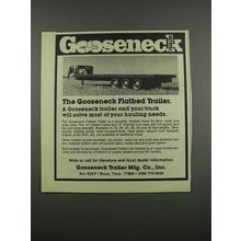 1983 Gooseneck Flatbed Trailer Ad - Solve Hauling Needs