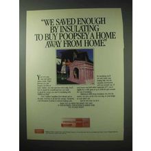 1984 FiberGlas Insulation Ad - We Saved Enough