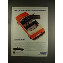 1984 Fiat Strada II Cabrio Car Ad - Bertone Thoroughbred!