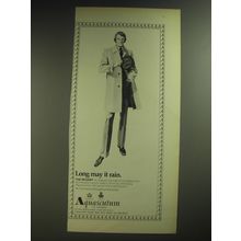 1974 Aquascutum Regent Topcoat Advertisement - Long may it rain