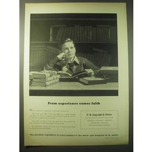 1948 E.R. Squibb & Sons Ad - From experience comes faith