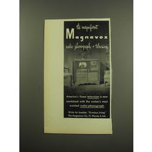 1949 Magnavox Radio-Phonograph + Television Advertisement