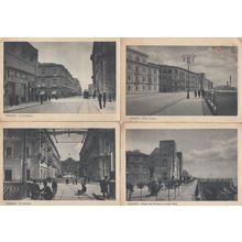 Taranto Italy Via D'Aquino Viale Virgilo 4x Old Postcard s