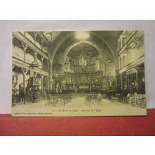 the church, SAINT JEAN DE LUZ, COTE BASQUE, FRANCE unused antique postcard #