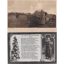 German WW1 Uniform Artillery Military 2x Postcard s