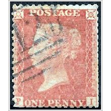 1858 -1864 Queen Victoria - Lge Crown WM 1d pale rose C2/-