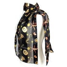 Scarf - Silk Feel Touch - Sea Life - SF-ON1562BK