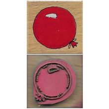 Wood Mounted Rubber Stamp. App 3x3cm. Stamping Cardmaking Crafts