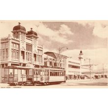 Passer Besar Soerabaja Bus Tram Maybe Station Indonesia Old Postcard